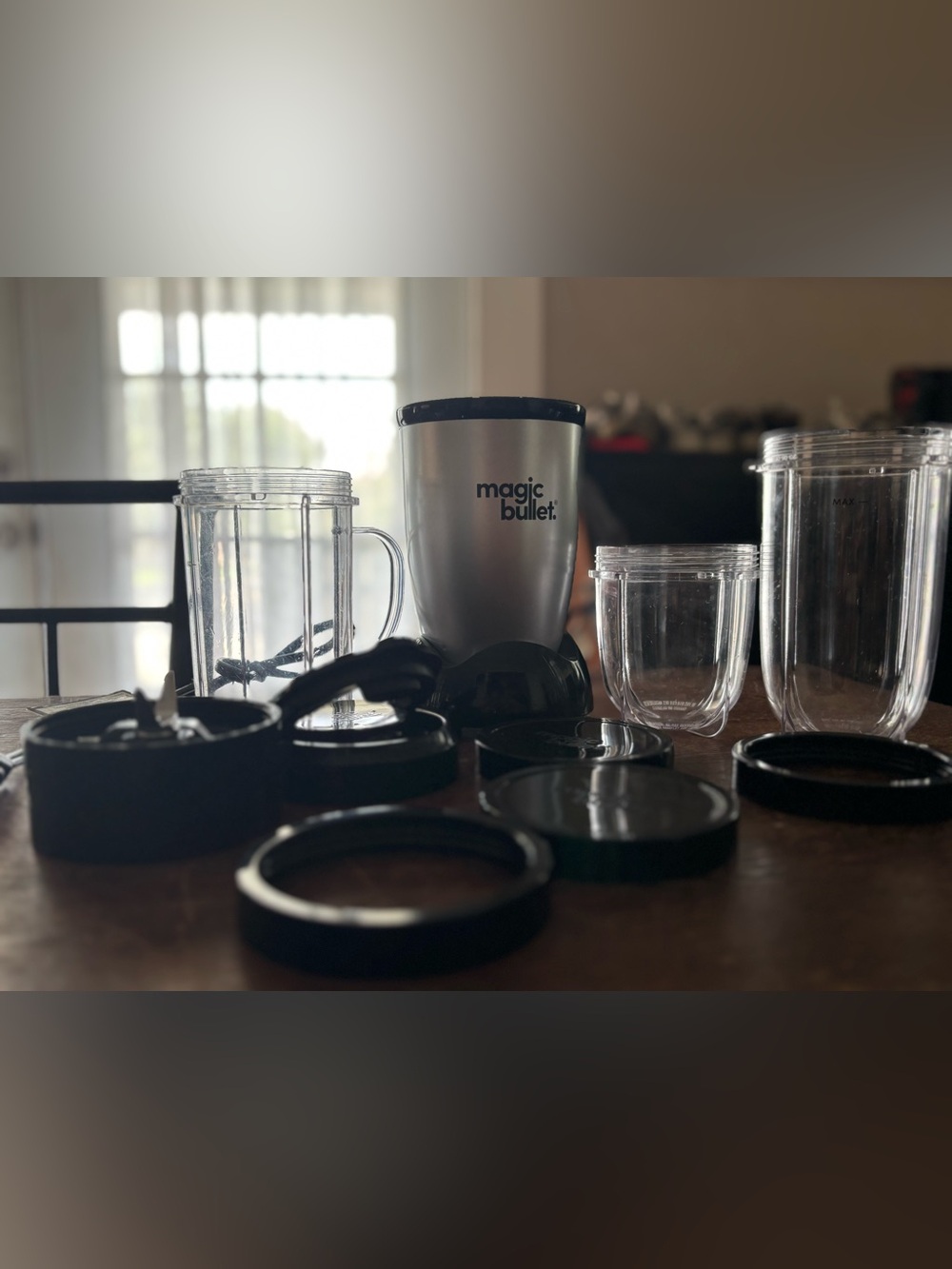 Magic Bullet Personal Blender - Silver with Multiple Cups and Lids